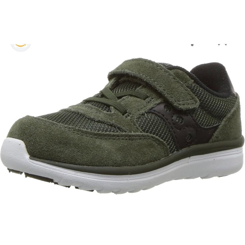 Saucony Jazz Baby Running Sneakers Athletic Jogging Green and Black Size 4.5